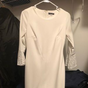 Tommy Hilfiger white dress with lace bell sleeves